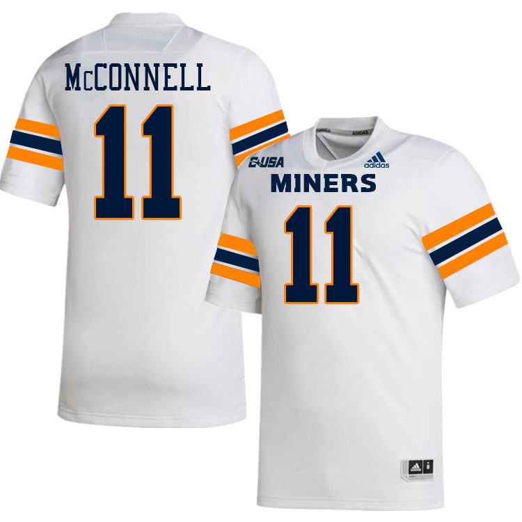 Cade McConnell UTEP Jersey,UTEP Miners #11 Cade McConnell College Football Jersey,Uniforms-White